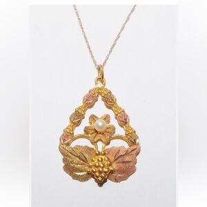 NIB Authentic Black Hills Gold 10/12K Necklace 10k 18” Chain